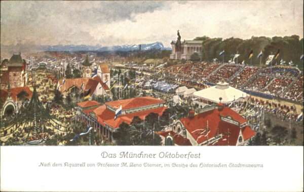 Diemer Zeno Litho München Aquarell M. Leno Diemer