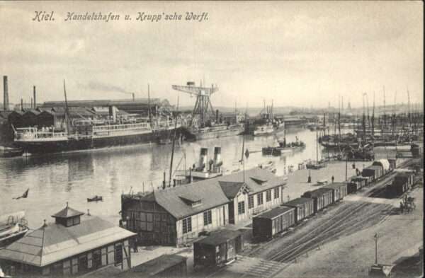 Schiffe Ships Navires Kiel Handelshafen Kruppsche Werft