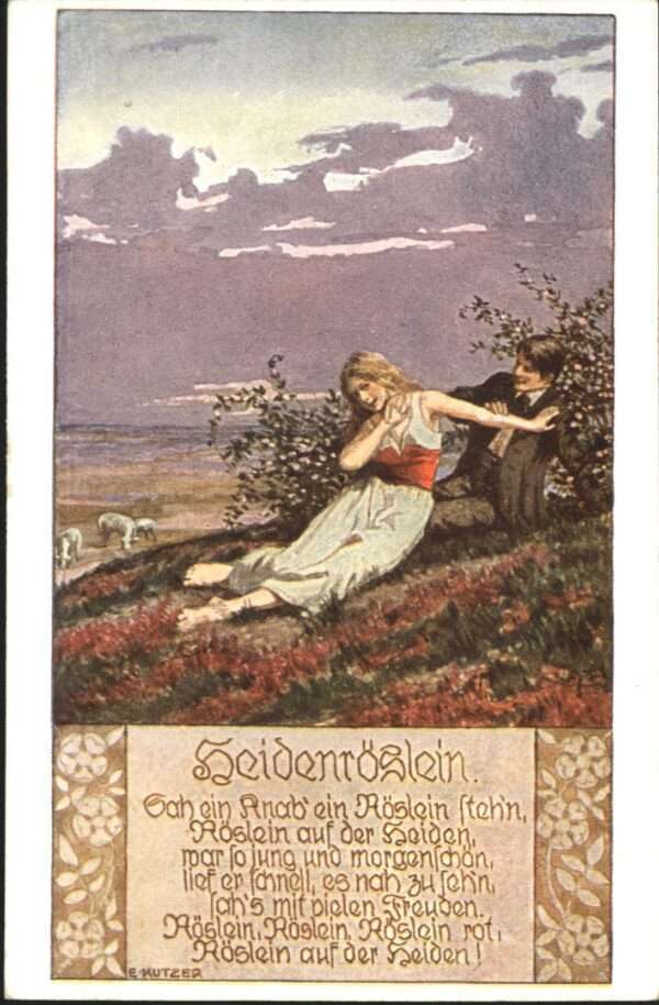 Liederkarte Künstler Kutzer Volksliederkarte Nr. 7