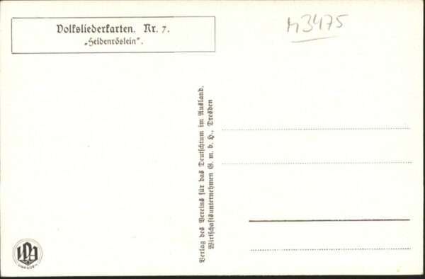 Liederkarte Künstler Kutzer Volksliederkarte Nr. 7 – Bild 2