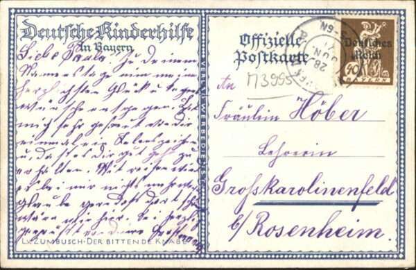Kuenstlerkarte Zumbusch Bittende Knabe – Bild 2