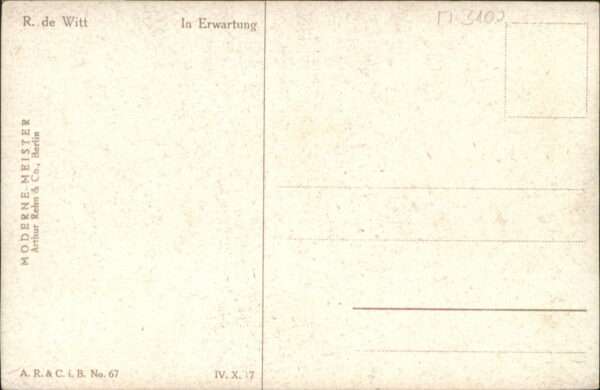 Kuenstlerkarte R. de Witt Erwartung – Bild 2