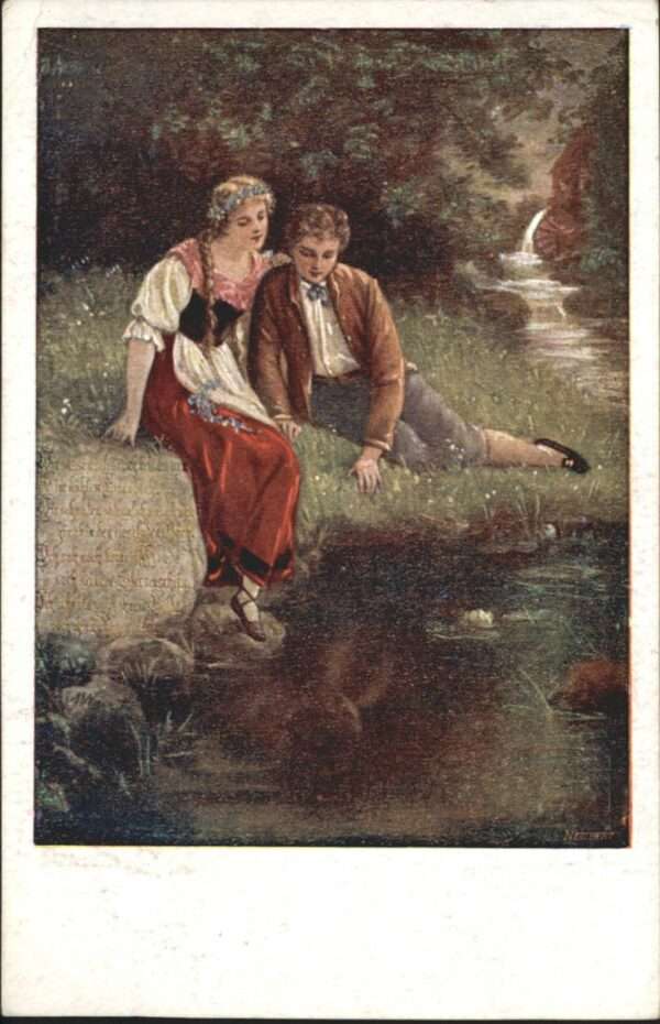 Kuenstlerkarte Weinert Goldene Jugend Poesie