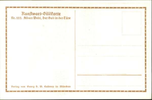 Kuenstlerkarte Albert W. Bub in der Türe Nr. 222 – Bild 2