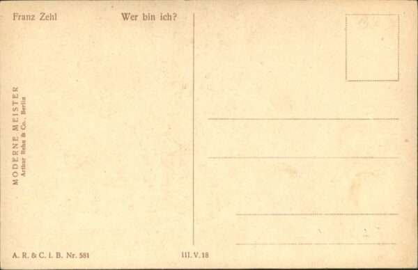 Kuenstlerkarte Poesie Franz Zehl Wer bin Ich Schaukel – Bild 2