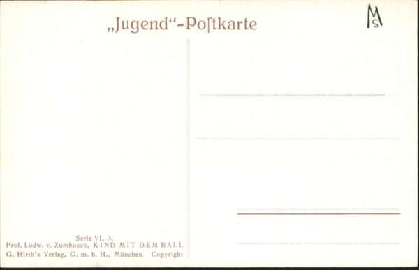 Kuenstlerkarte Zumbusch Kind Ball – Bild 2