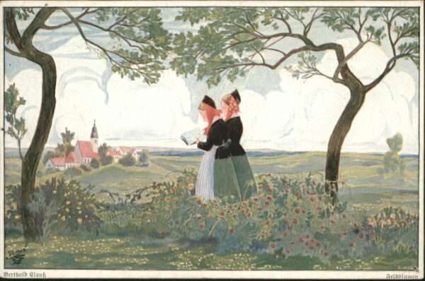 Kuenstlerkarte Berthold Clauss Feldblumen