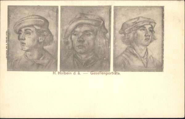Kuenstlerkarte H. Holbein Gesellenporträt