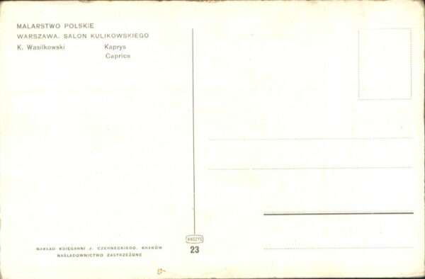 Kuenstlerkarte K. Wasilkowski Caprice – Bild 2