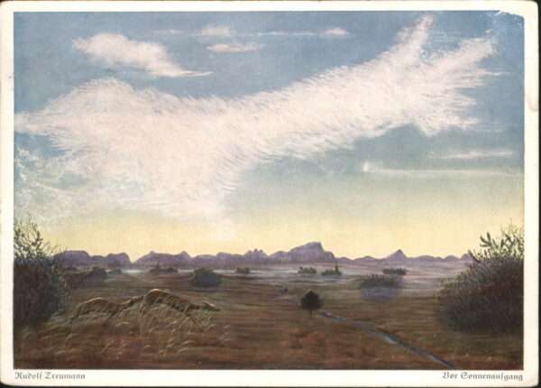 Kuenstlerkarte Rudolf Treumann Sonnenaufgang