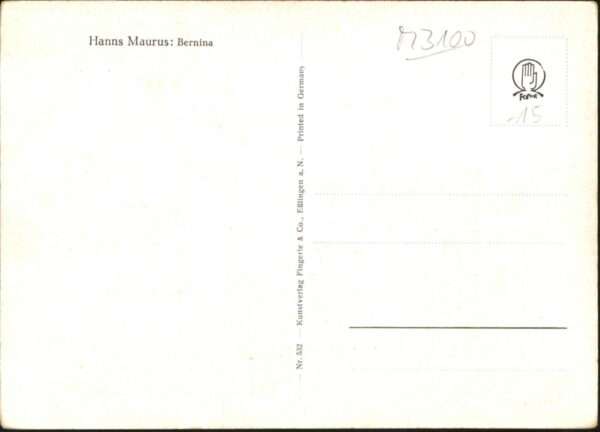 Kuenstlerkarte Hanns Maurus Bernina – Bild 2