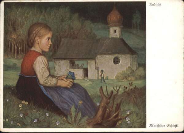 Kuenstlerkarte Matthäus Schieftl Andacht