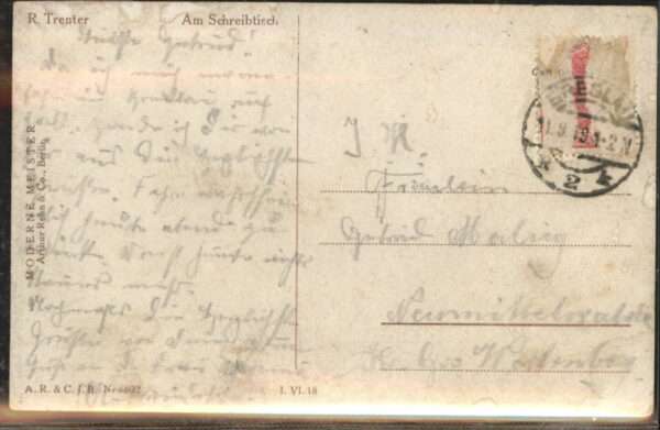Kuenstlerkarte R. Trenter Schreibtisch – Bild 2
