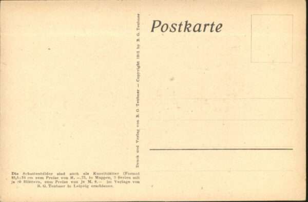 Scherenschnitt Schattenbildkarte Künstler Diefenbach Göttl – Bild 2