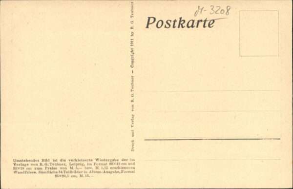 Scherenschnitt Schattenbildkarte Künstler Diefenbach Pferd – Bild 2