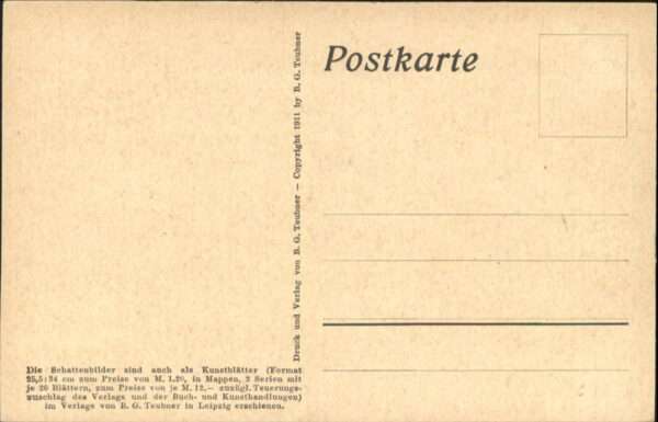 Scherenschnitt Schattenbildkarte Künstler Diefenbach Göttl – Bild 2