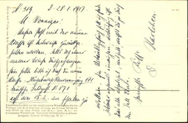 Scherenschnitt Schattenbildkarte Künstler Diefenbach – Bild 2
