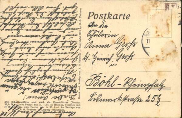 Scherenschnitt Schattenbildkarte Künstler Diefenbach Göttl – Bild 2