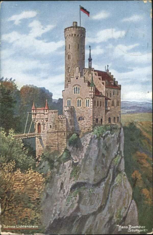 Kuenstlerkarte Hans Boettcher Schloss Lichtenstein