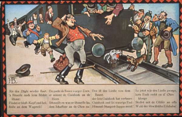 Kuenstlerkarte Hans Boettcher Schwäbische Eisenbahn Ba