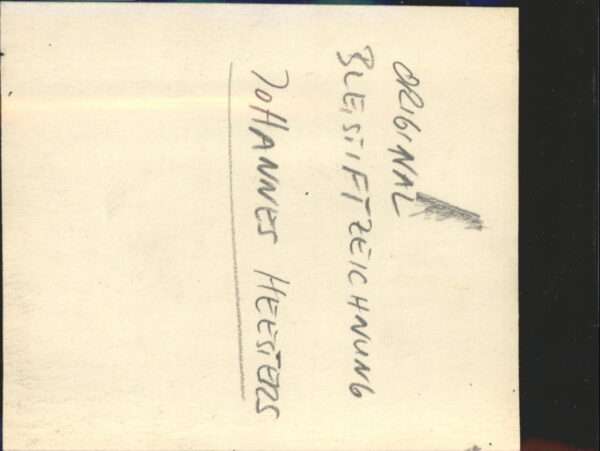 Kuenstlerkarte Johannes Heesters Original Bleistiftzei – Bild 2