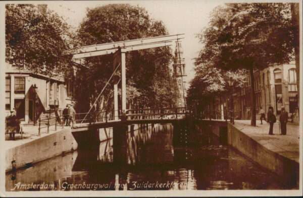 Amsterdam Niederlande Groenburgwal Zuiderkerktoren