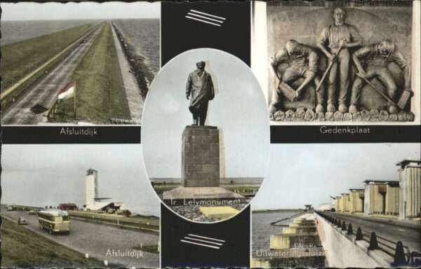 Afsluitdijk Lelymonument Gedenkplaat