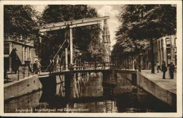 Amsterdam Niederlande Groenburgwal Zuiderkerktoren