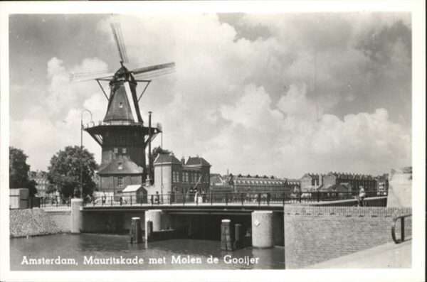 Amsterdam Niederlande Mauritskade Molen Gooijer Brücke
