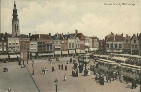 Middelburg Zeeland Groote Markt Strassenbahn