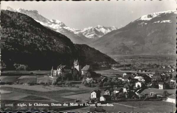 Aigle VD Chateau Dent du Midi Dents Blanches