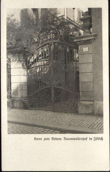 Zuerich Haus zum kleinen Baumwollenhof