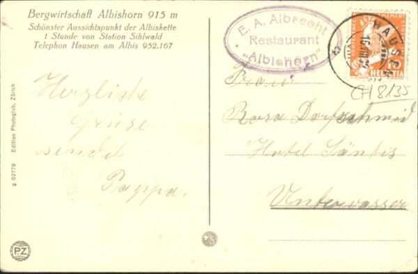 Albishorn Wirtschaft Station Sihlwald – Bild 2