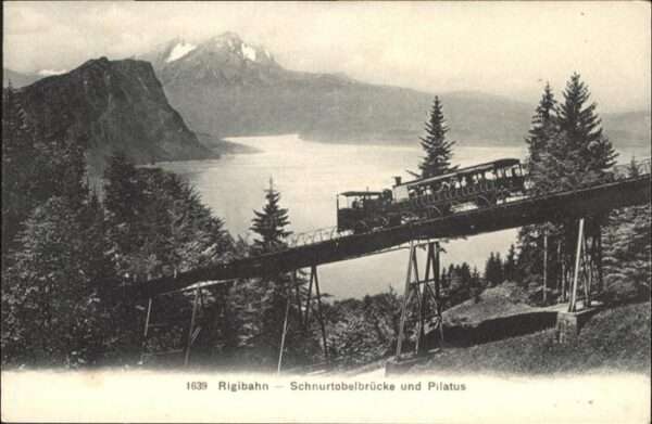 Rigi Kaltbad Bahn Schnurtobelbrücke Pilatus