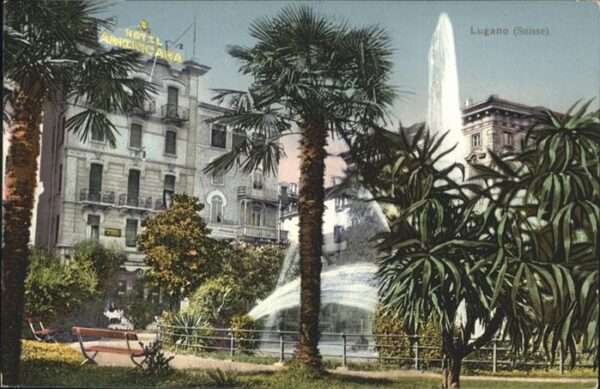 Lugano TI Springbrunnen