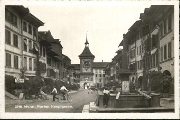 Murten Morat Hauptgasse Brunnen