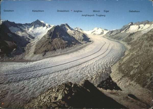 Aletschhorn Jungfrau Eiger Mönch Gabelhorn Geisshor