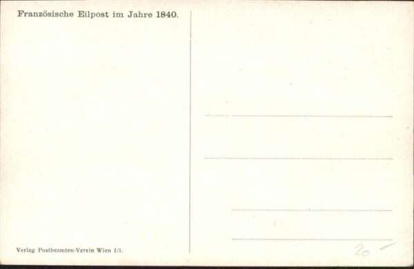 Postkutsche Französische Eilpost 1840 Künstler K. S – Bild 2