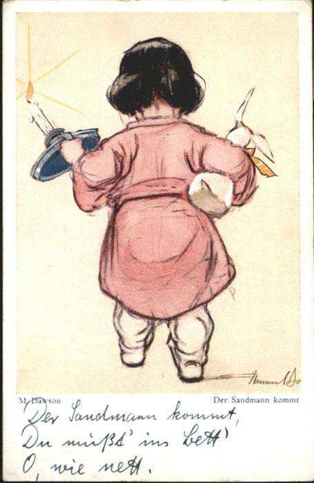 Kuenstlerkarte M. Dawson Sandmann