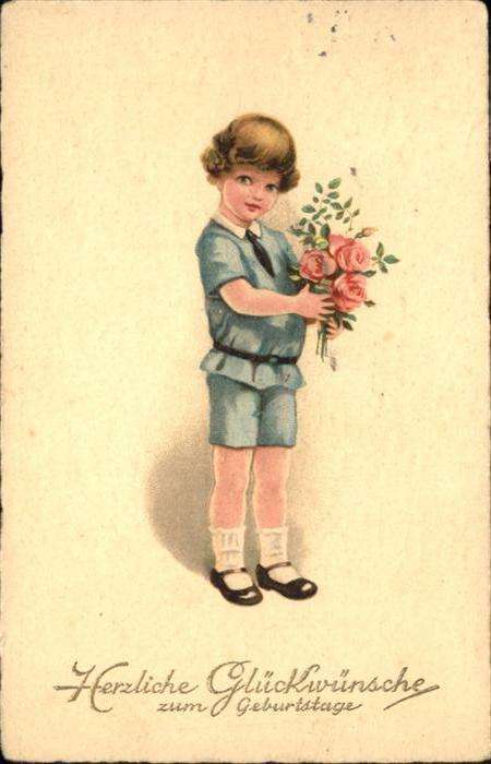 Geburtstag Kind Junge Rosen