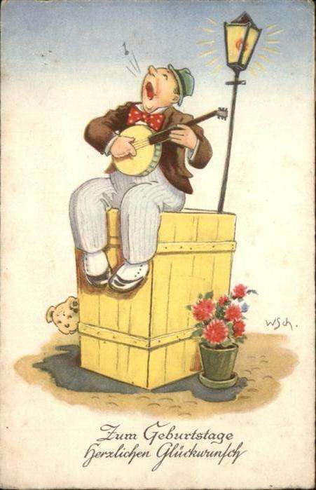 Geburtstag Künstler W. Sch. Saiteninstrument