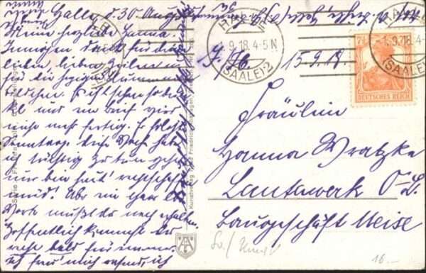 Scherenschnitt Schattenbildkarte Künstler Dora Heckel – Bild 2