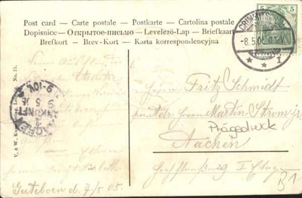 Schiller Friedrich Todestag Maria Stuart Prägedruckkarte – Bild 2