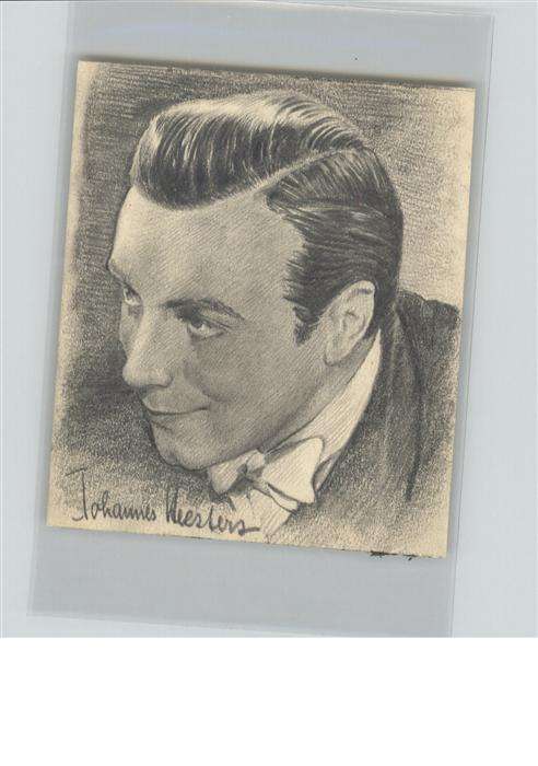 Schauspieler Johannes Heesters Original Bleistiftzei