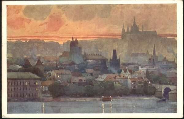 Prag Prahy Prague [Handschriftlich] Cast Hradcan Male Str