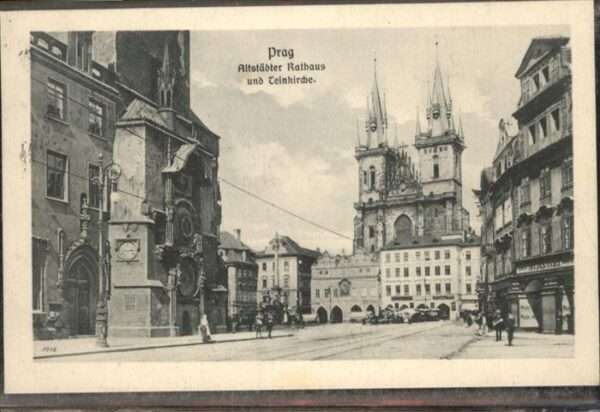 Prag Prahy Prague Rathaus Tein Kirche