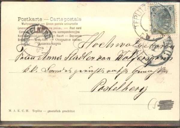 Teplitz-Schoenau Teplice Schlossberg – Bild 2