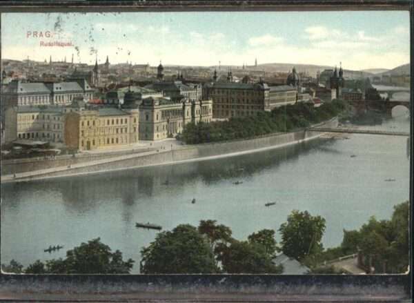 Prag Prahy Prague Rudolfsquai Brüke Schiff