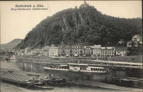 Bodenbach-Tetschen Boehmen Berg Restaurant Schäferwald Schiff