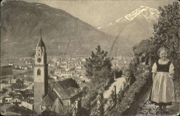 Merano Meran Kirchturm Trachten